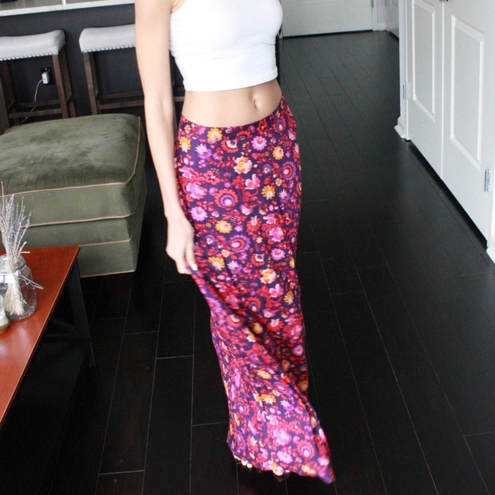 Forever 21 Flowing Hippie Long Skirt